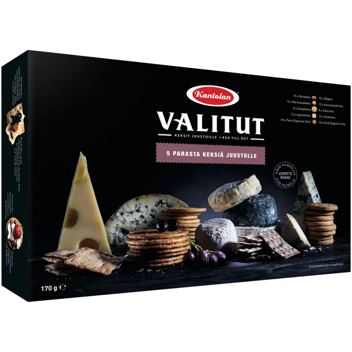 Kantolan Valitut 5 Parasta sortiment av salta kex 170g