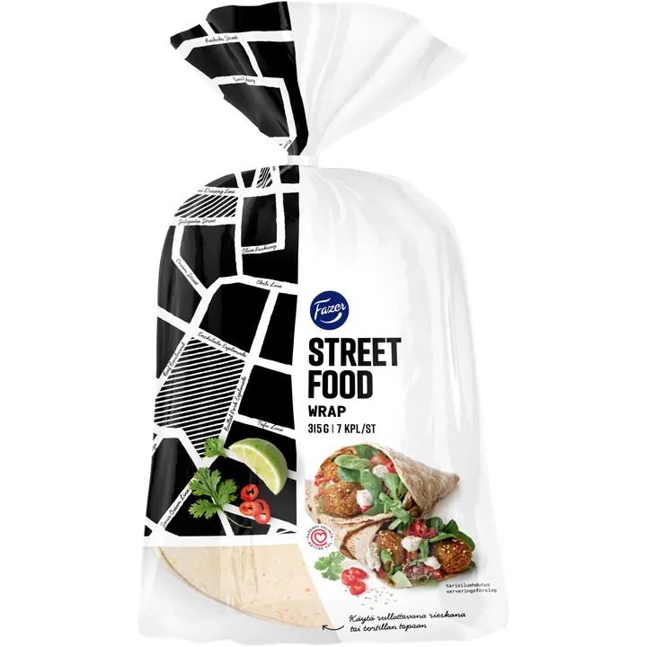 Fazer Street Food Wrap 7kpl 315g, rieska