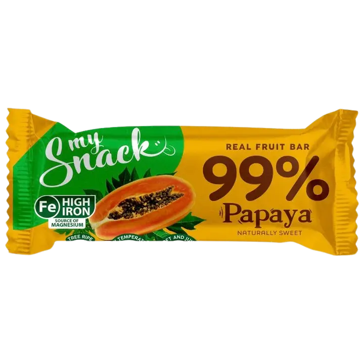 MySnack puuviljabatoon 99% papaiaga 30g