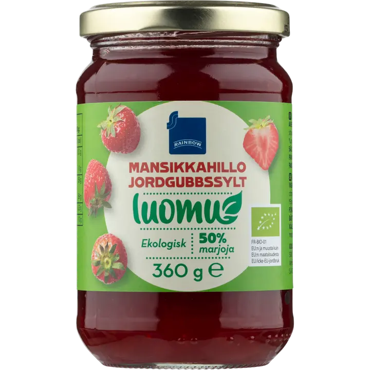 Rainbow mansikkahillo luomu 360 g