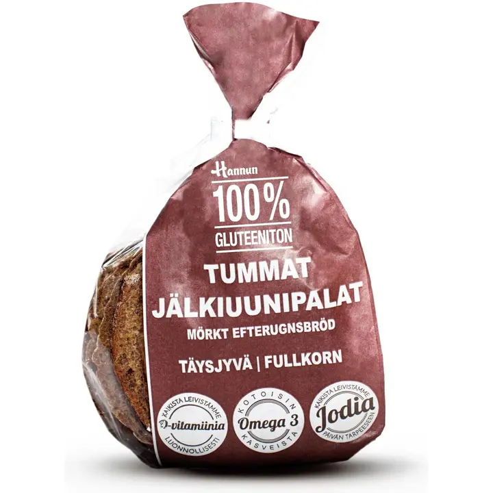Hannun 180g 100% tumma jälkiuunipala gluteeniton