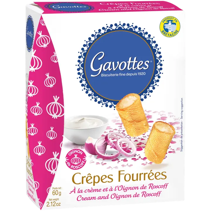 Gavottes Savoury Mini Crêpes suolakeksi sipuli&kerma 60g