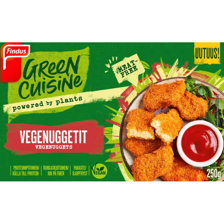 Findus Green Cuisine Vegenuggetit 250g, pakaste