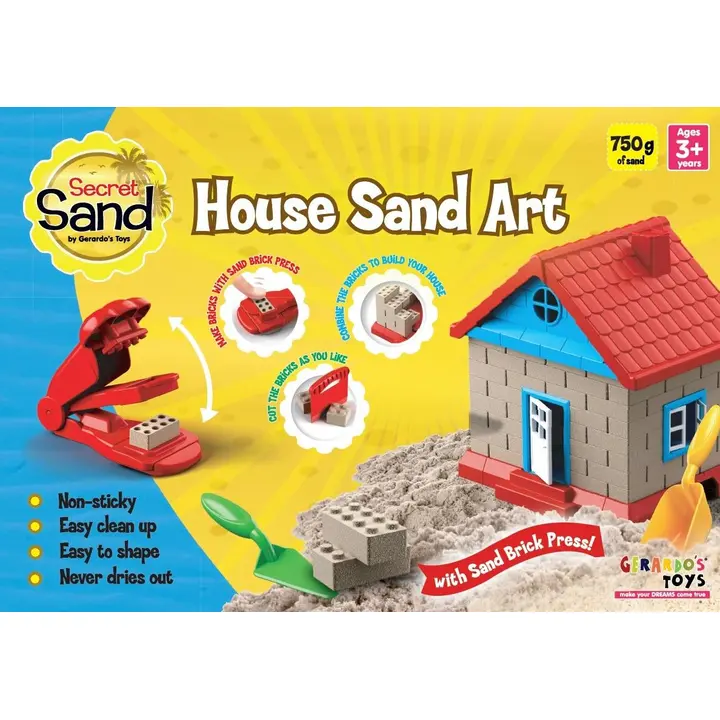 Secret Sand modelleerimisliiv Maja pressiga 9 osa 750g Gerardo's Toys