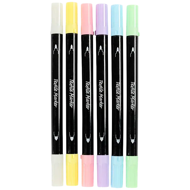 Creativ Company tekstiilitussit, pastellivärit, 6väriä