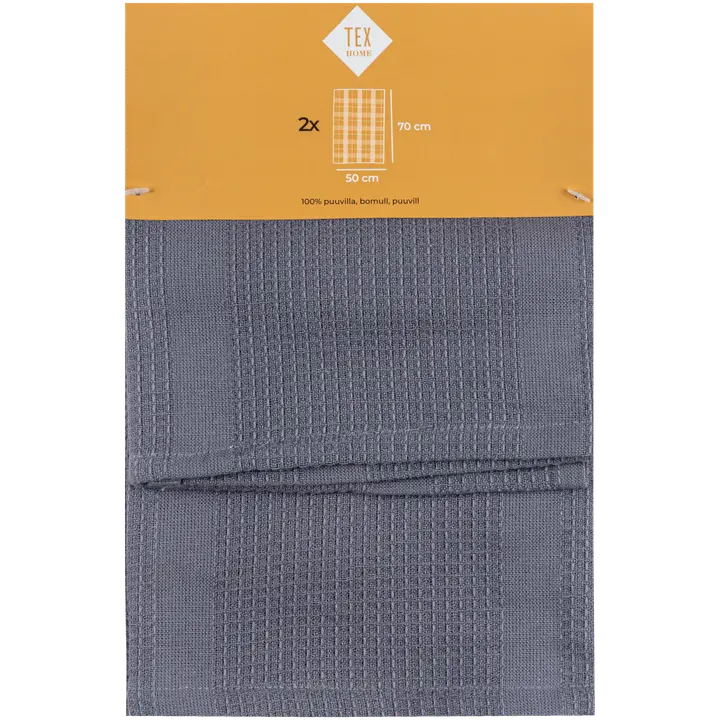 Tex Home keittiöpyyhe Honeycomb 2-pack, harmaa