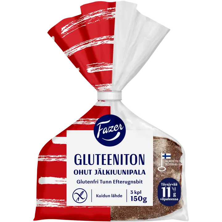 Fazer Gluteeniton Ohut Jälkiuunipala 3kpl 150g