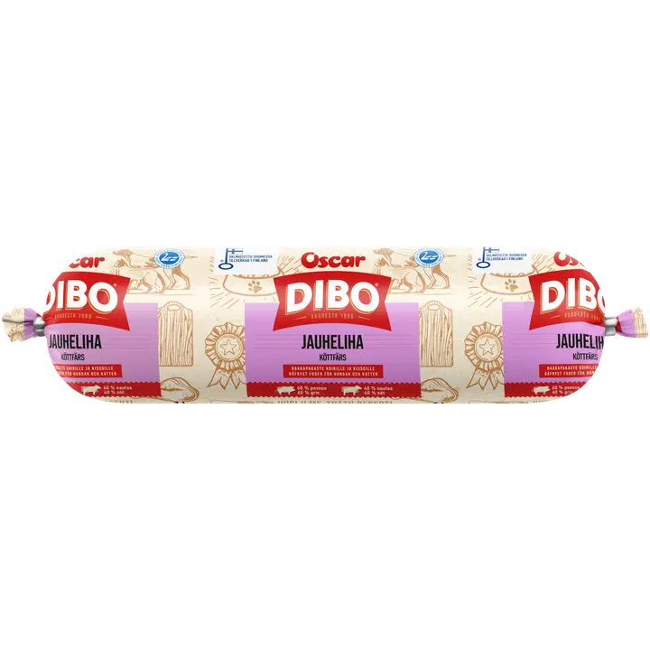 DIBO Jauheliha raakapakaste koirille ja kissoille 1kg