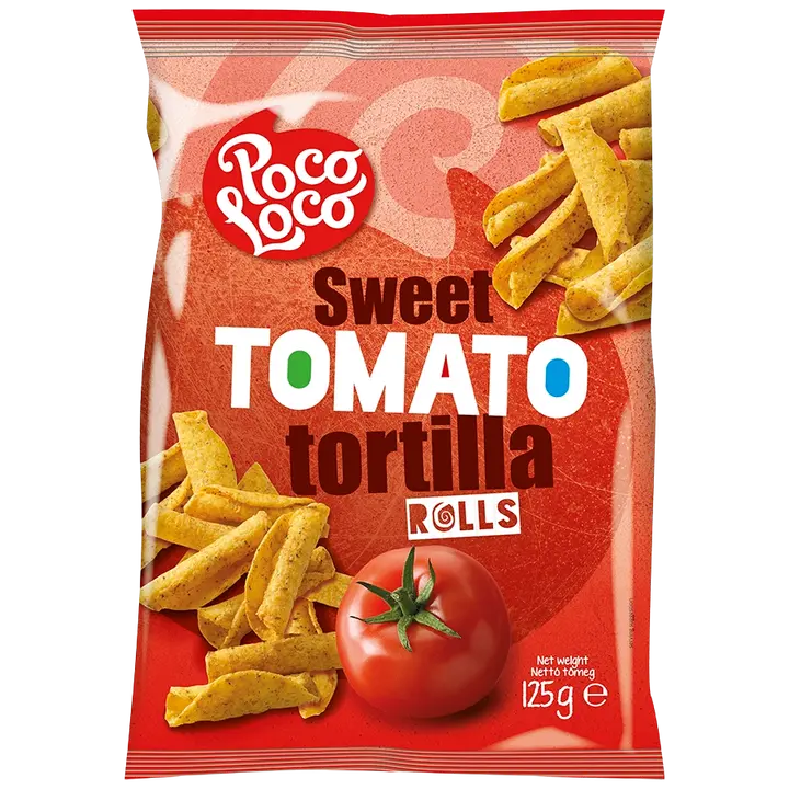 Poco Loco Rolls maisisnäkk tomatimaitseline 125 g