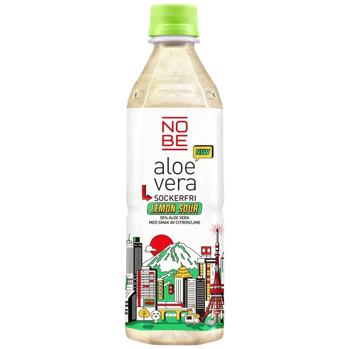 500ml Nobe Lemon Sour Aloe Vera sokeriton ja hiiilihapoton juoma