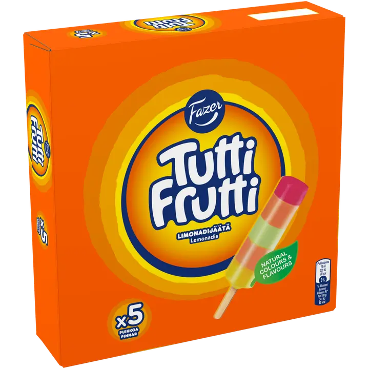 Fazer TuttiFrutti limonadijääpuikko monipakkaus 5x70g