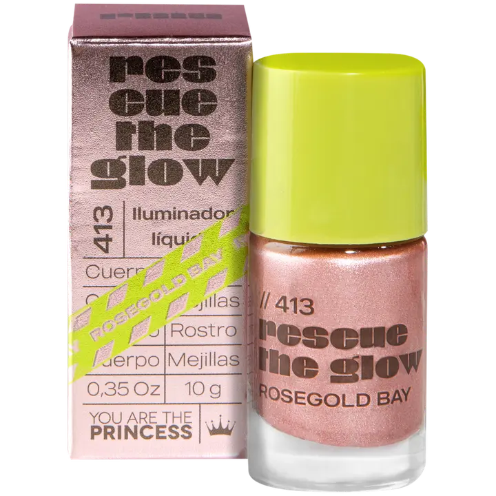 You Are The Princess Rescue The Glow, Rosegold Bay, iholle hehkua antava nestemäinen korostustuote