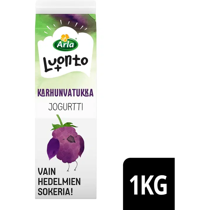 Arla Luonto+ Karhunvatukka AB-jogurtti 1 kg laktoositon