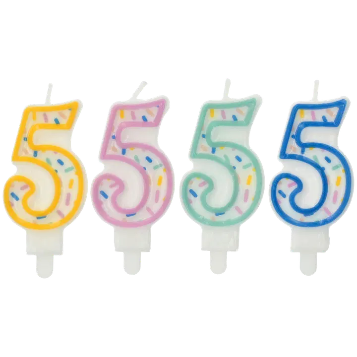Numerokynttilä 5 pilkullinen