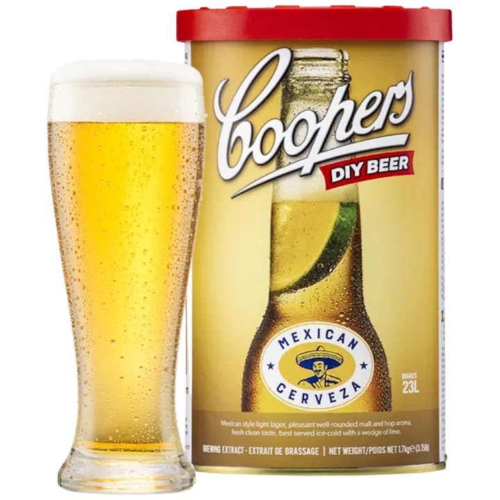 COOPERS International series Mexican Cerveza humlat maltextrakt 1,7 kg och öljäst 7 g