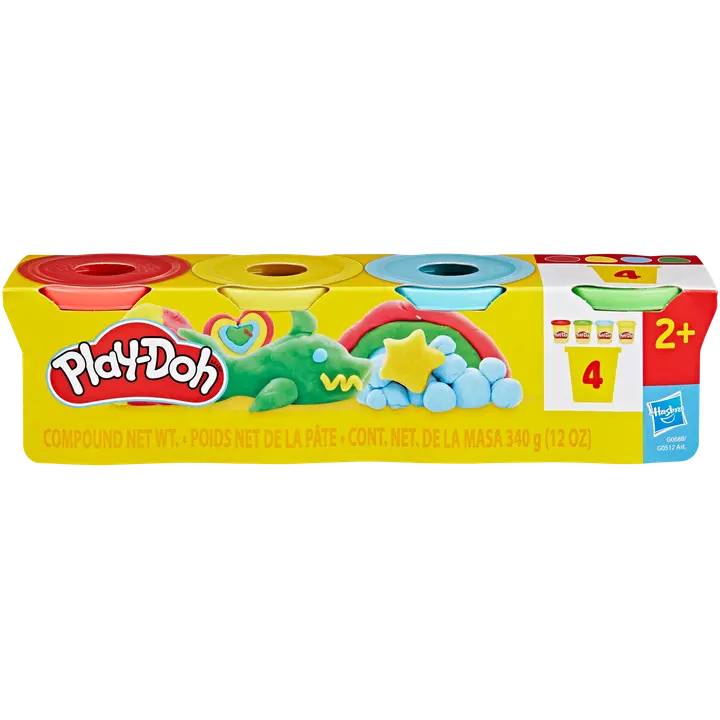 Play-Doh Muovailuvaha 4-pakkaus, erilaisia