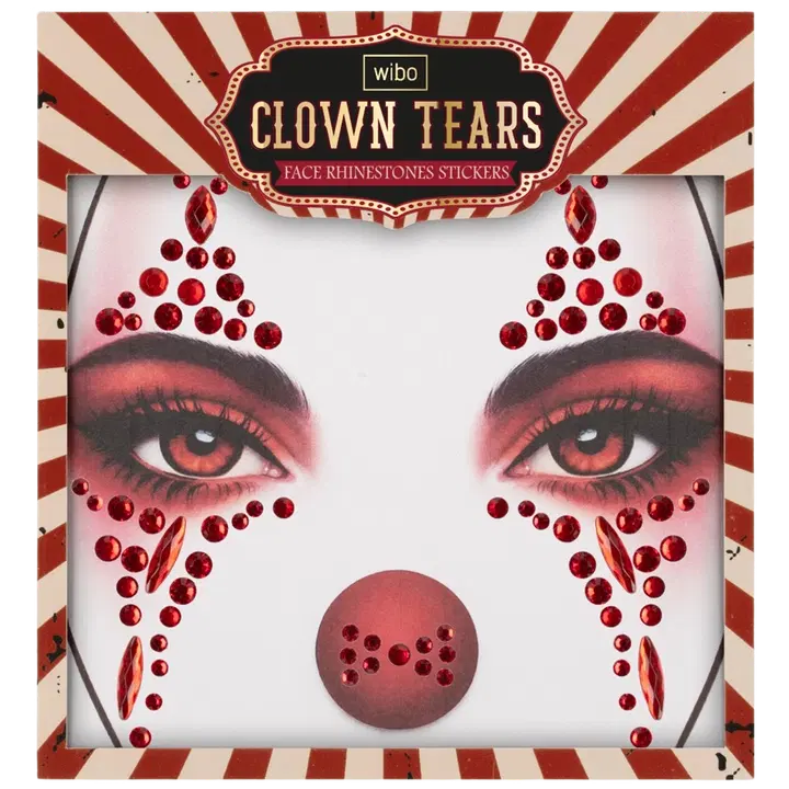 WIBO Clown Tears Face Rhinestones