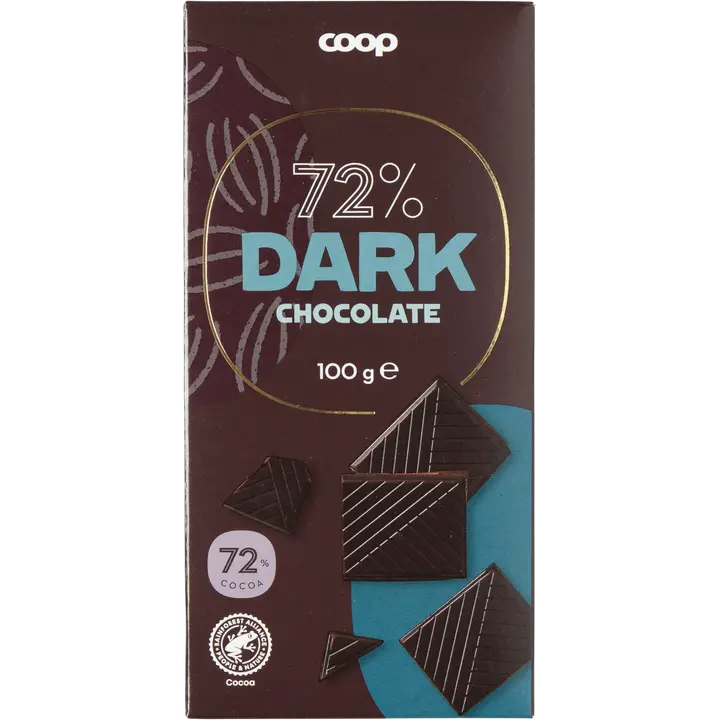Coop tume šokolaad 72% 100g