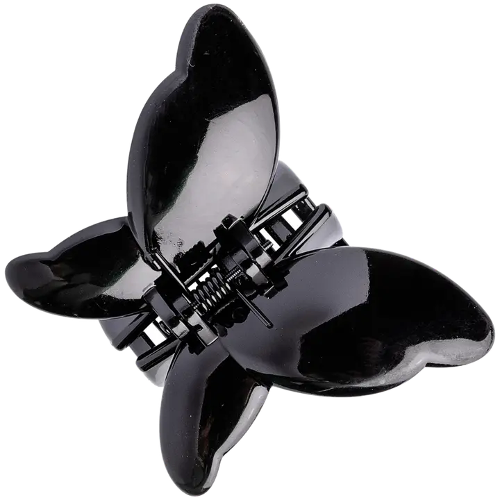 Juukseklamber must liblikas