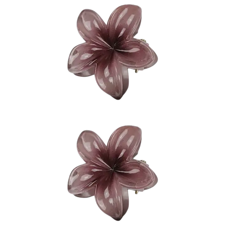 Accessories with Style Hiussolki  kukka 4,5cm mokka 2kpl