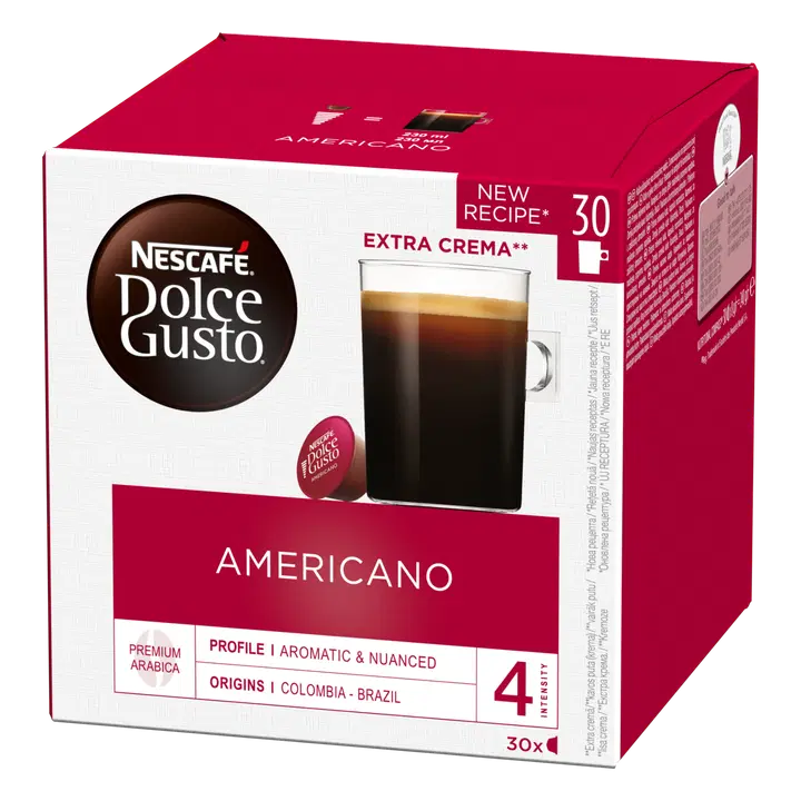 Nescafé Dolce Gusto 30kaps/240g Americano kahvikapseli