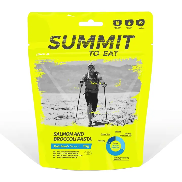 Summit To Eat retkiruoka lohi-parsakaalipasta