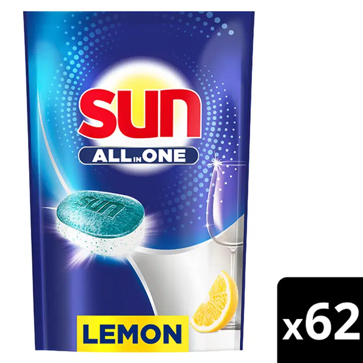 Sun Lemon All-in-1 diskmaskinstabletter 62 st