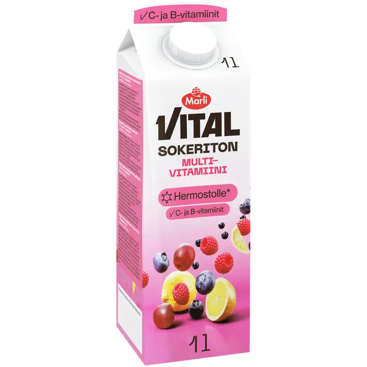 Marli Vital Sokeriton Multivitamiini mehujuoma 1L +B ja C -vitamiinit