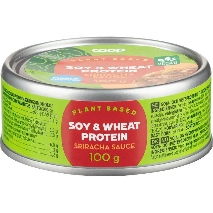 Coop soija- ja vehnäproteiini hiutaleena sriracha 100 g