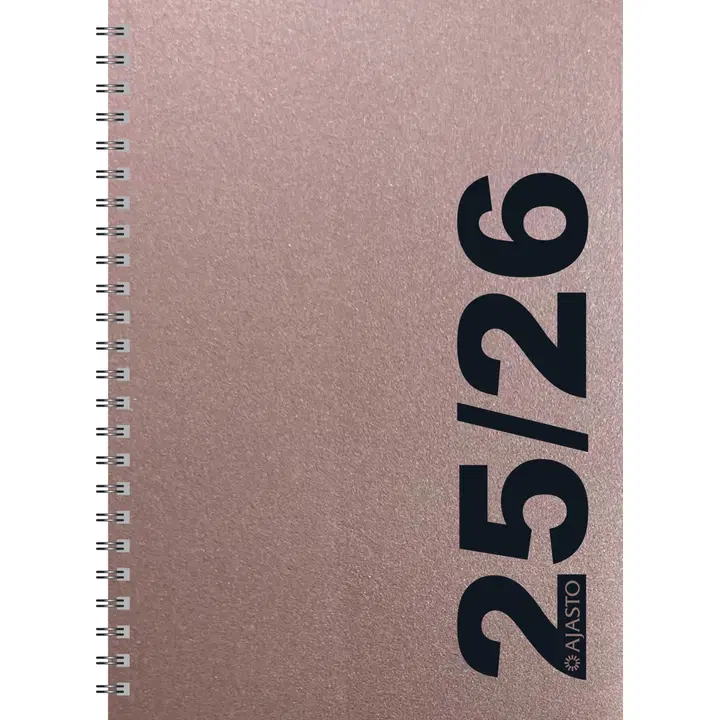 Ajasto pöytäkalenteri Simple A5, ruusukulta