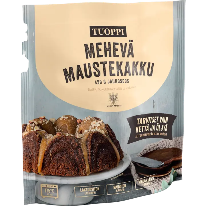 Tuoppi Mehevä Maustekakku 450 g jauhoseos laktoositon