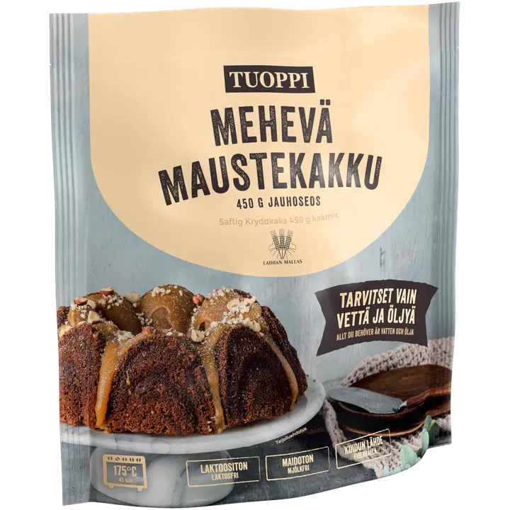 Tuoppi Mehevä Maustekakku 450 g jauhoseos laktoositon