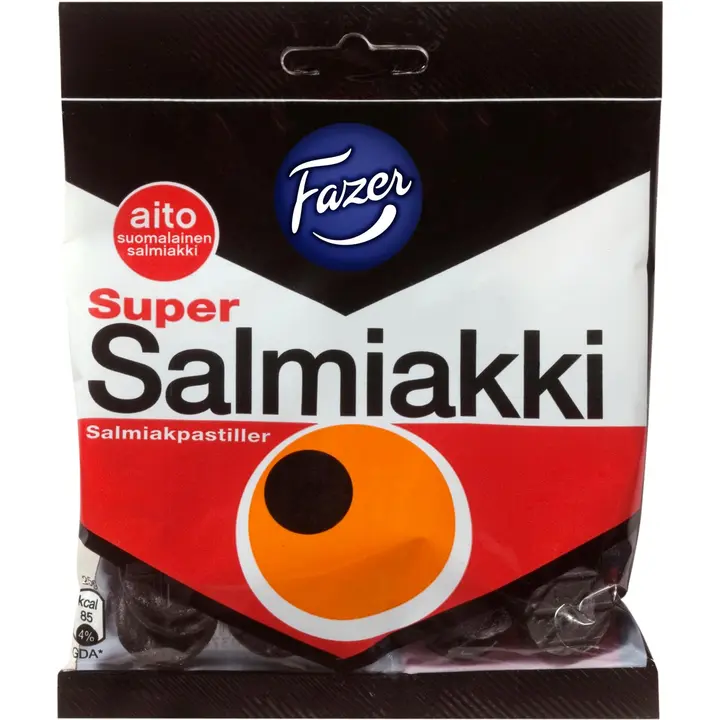 Fazer Super Salmiakki salmiakkipastilli 80g