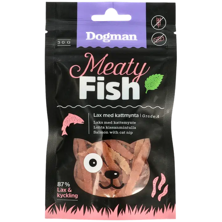 Dogman MeatyFish Lohta kissanmintulla 30g