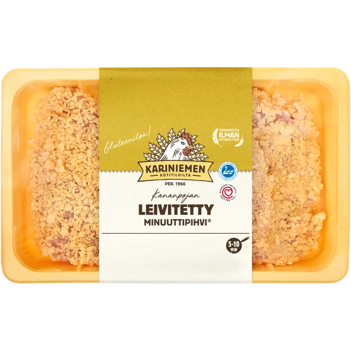 Kariniemen Kananpojan Minuuttipihvi leivitetty 600g