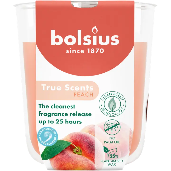 Lõhnaküünal Bolsius 80/73 virsik