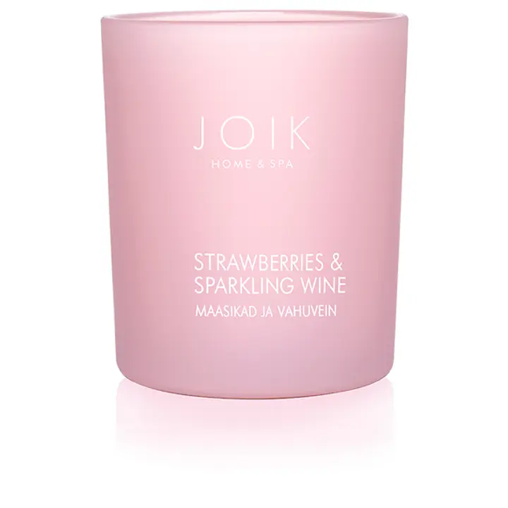 Joik rapsivahast lõhnaküünal vahuvein ja maasikad