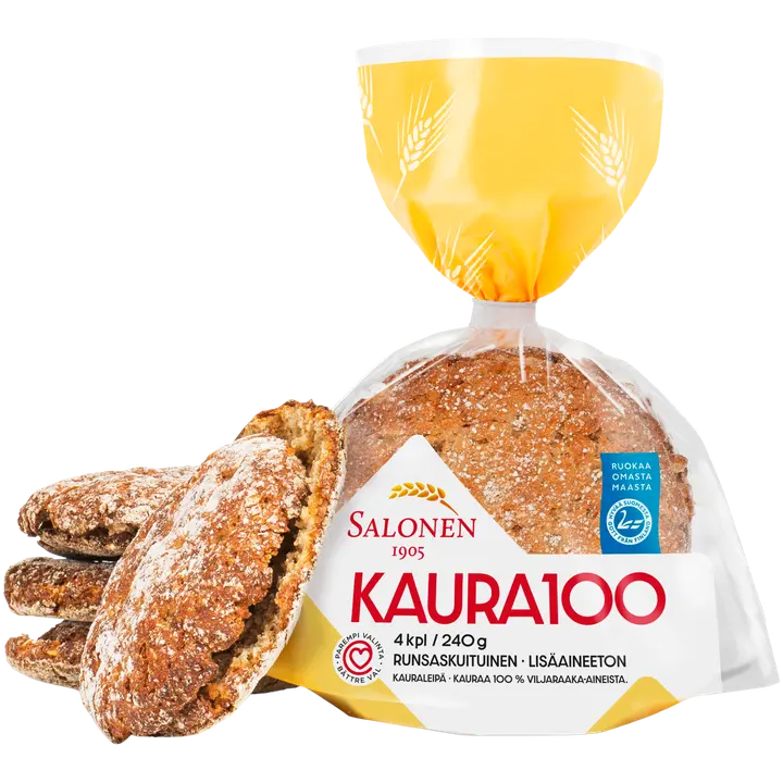 Leipomo Salonen Kaura100 4/240 g kauraleipä, halkaistu