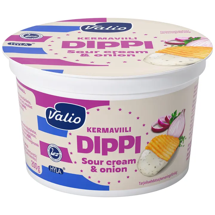 Valio kermaviilidippi Sour cream & onion 200 g HYLA®