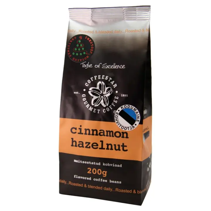 Coffeestar maitsestatud kohvioad kaneeli-metspähkli 200g