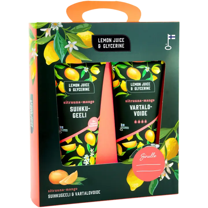 Kinkekomplekt sidruni-mango dušigeel ja kehakreem