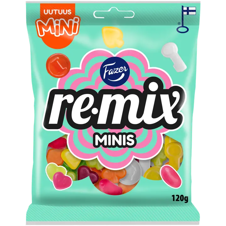 Fazer Remix Mini Minis karkkipussi 120g