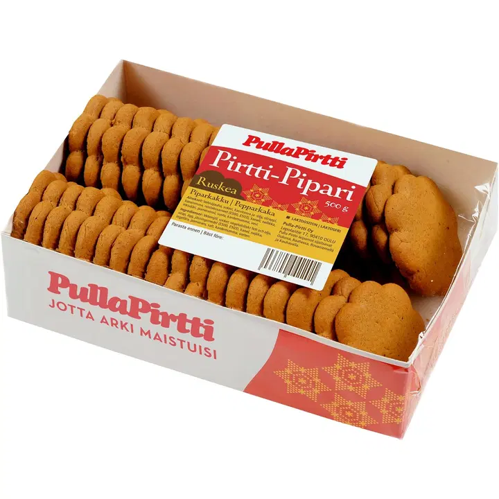 Pulla-Pirtti Pirtti-Pipari Ruskea 500g laktoositon maidoton piparkakku