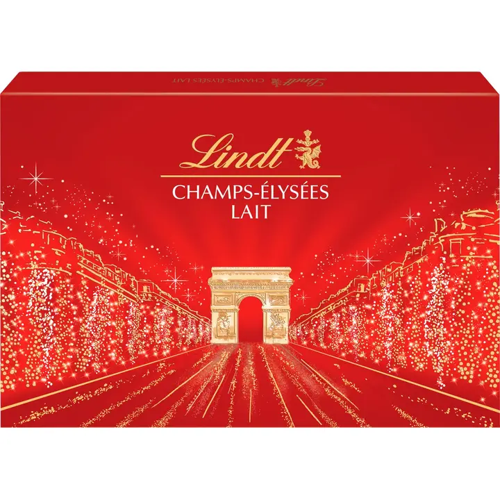 Lindt CHAMPS ELYSÉES valikoima hienoja maitosuklaakonvehteja 482g
