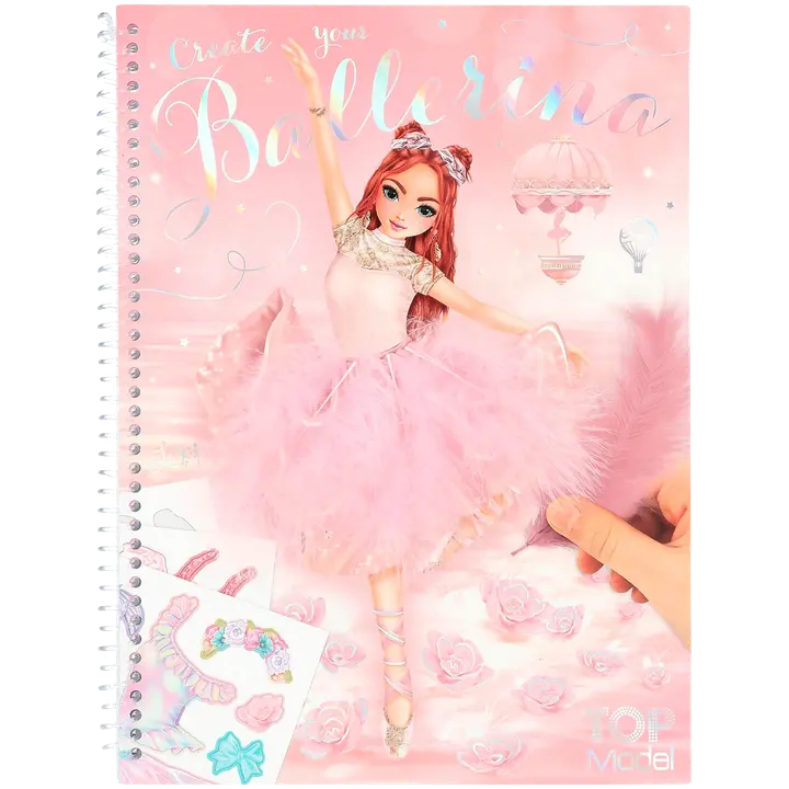 TOPModel Värvimisraamat sulgedega Ballett