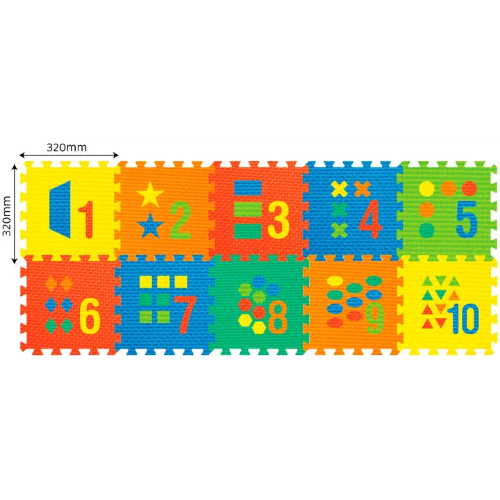 Põrandapuzzle numbrid ja kujundid