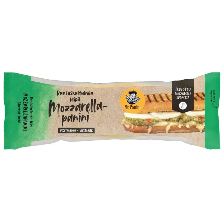Mr. Panini Mozzarellapanini runsaskuituisella leivällä 235g
