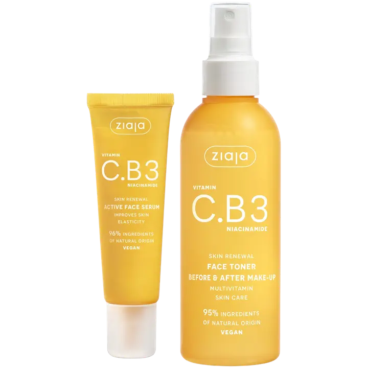 Ziaja C.B3 vitamiini kasvoseerumi 30ml + kasvovesisuihke 190ml