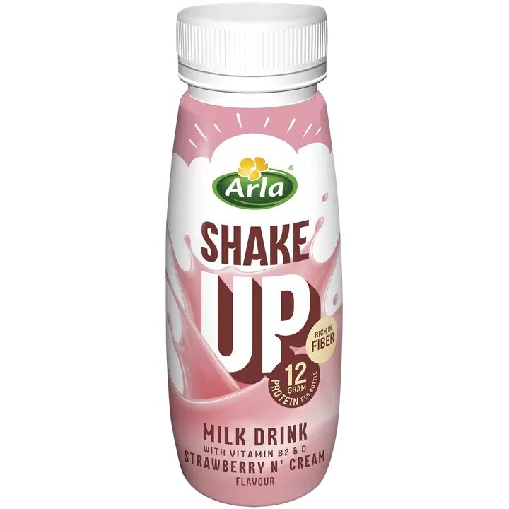 Arla Shake Up Strawberry & Cream 240ml laktoositon