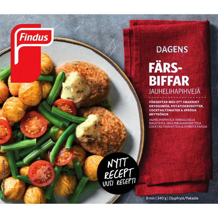 Findus Dagens Jauhelihapihvit maustevoilla 340g, pakaste